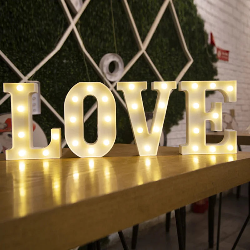 LED Marquee Letters spelling MERRY