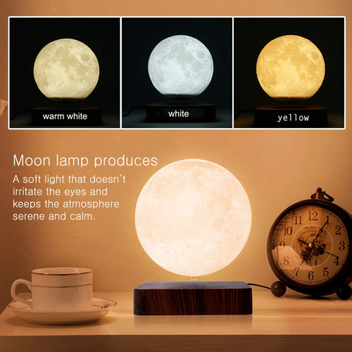 Magnetic Levitating Moon Lamp floating and rotating