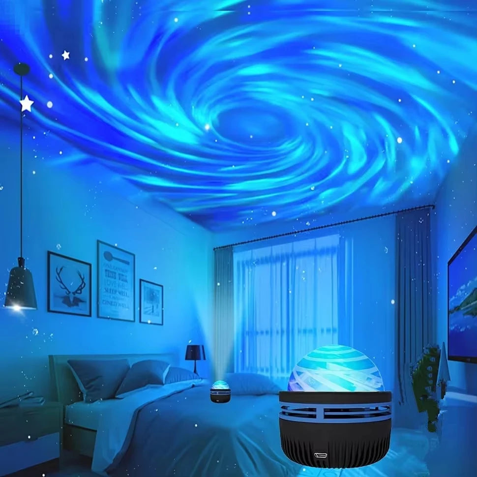 Ocean Wave Projector – 16-Color Rotating Night Light with Remote