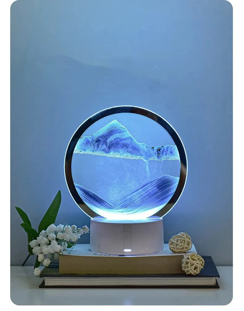 3D Flowing Sand Art Night Light