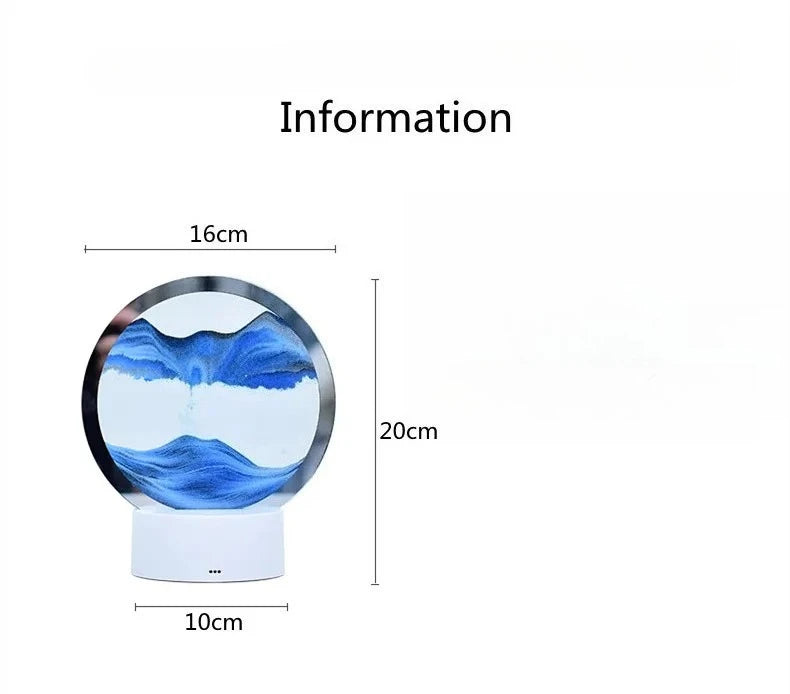3D Flowing Sand Art Night Light