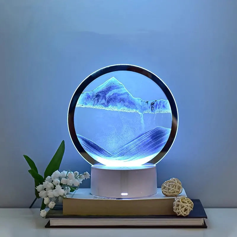 3D Flowing Sand Art Night Light