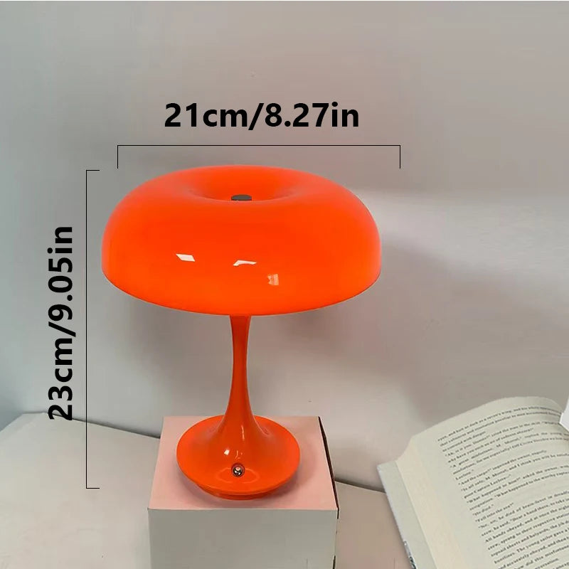 Mushroom Table Lamp in bedroom setting