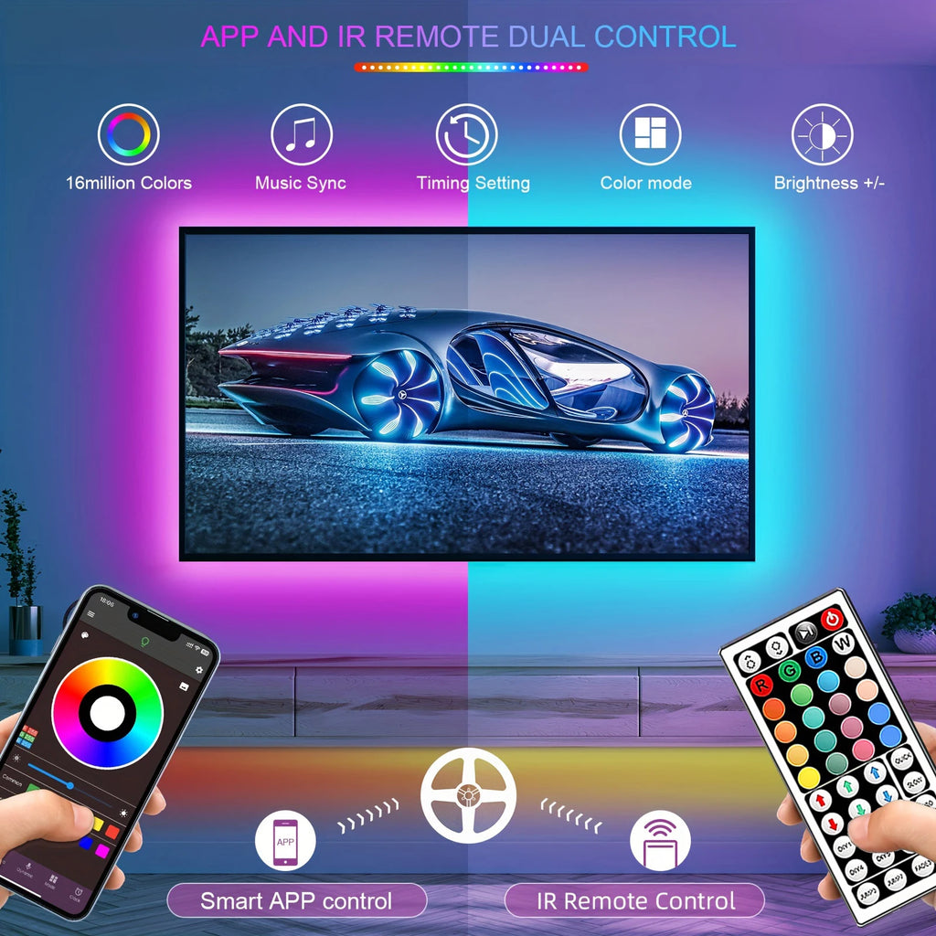 Music sync LED strip light feature