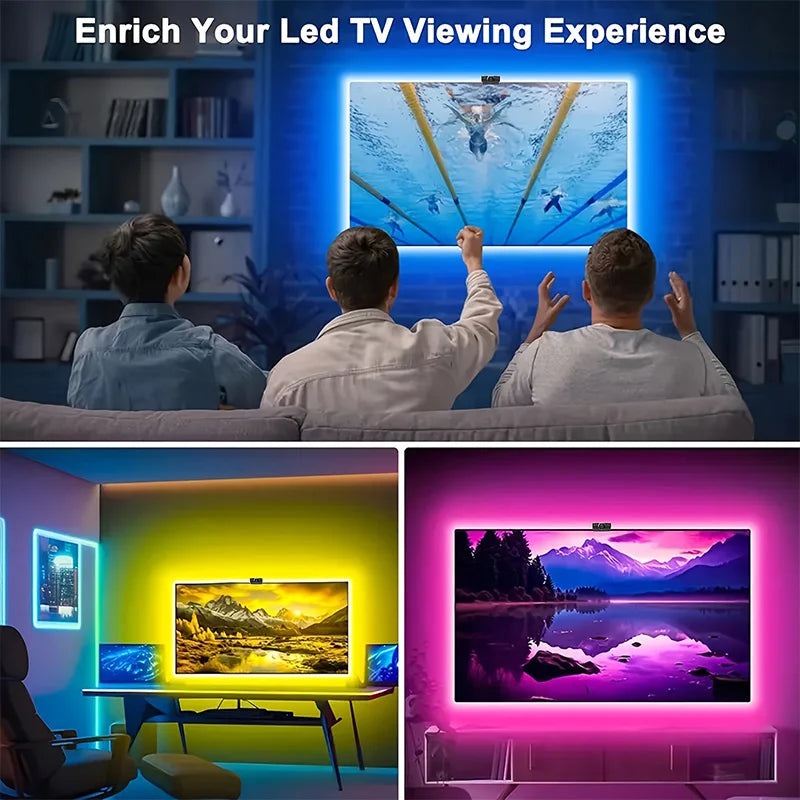 TV Ambient LED Backlight Kit installed photo