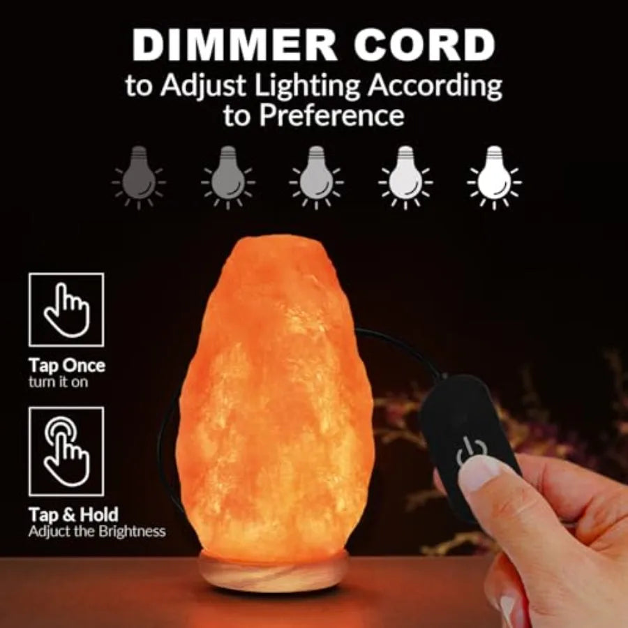 Himalayan Salt Lamp with Touch Dimmer