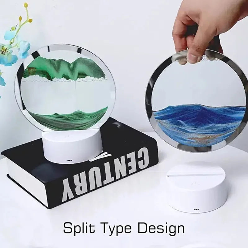 3D Flowing Sand Art Night Light