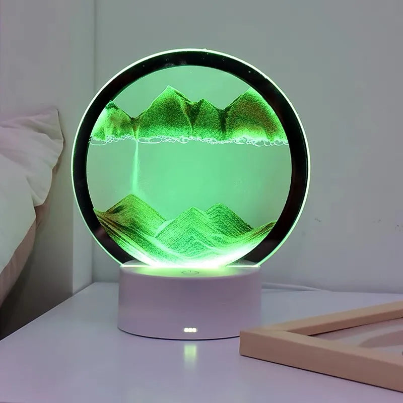 3D Flowing Sand Art Night Light