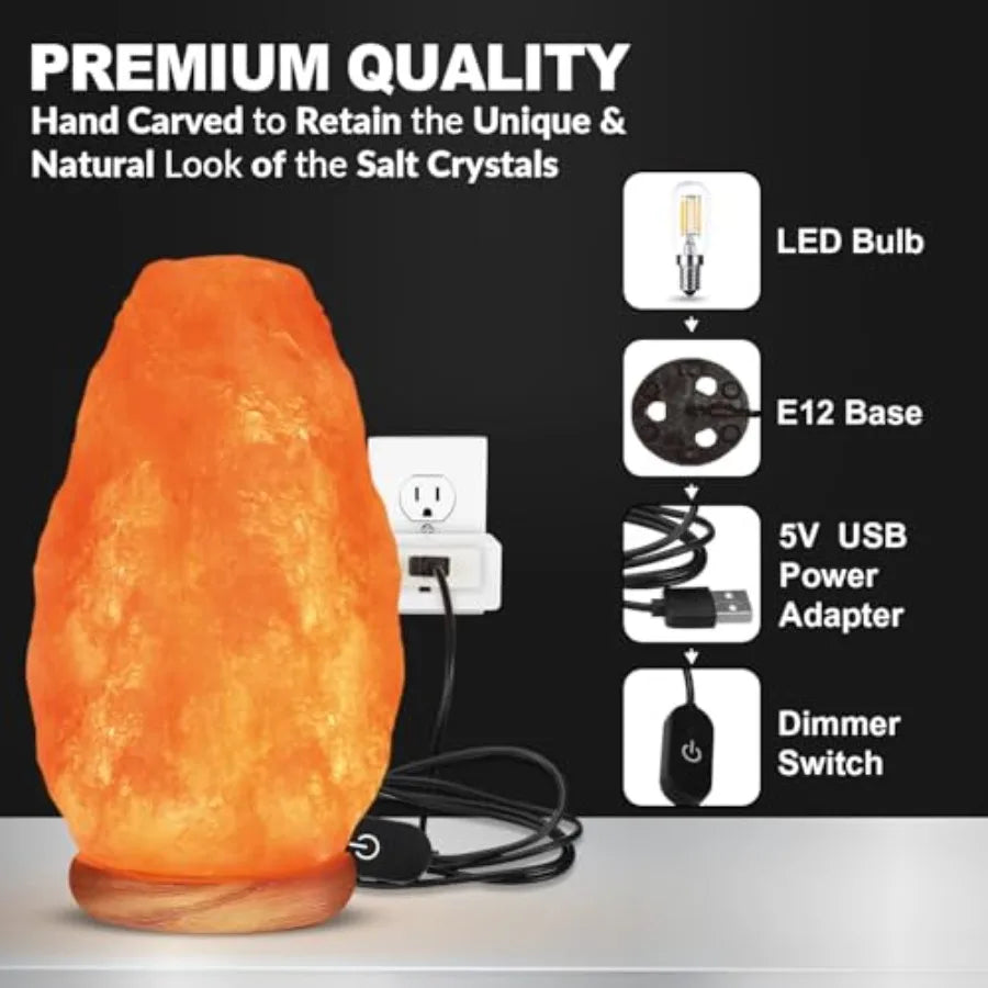 Himalayan Salt Lamp with Touch Dimmer