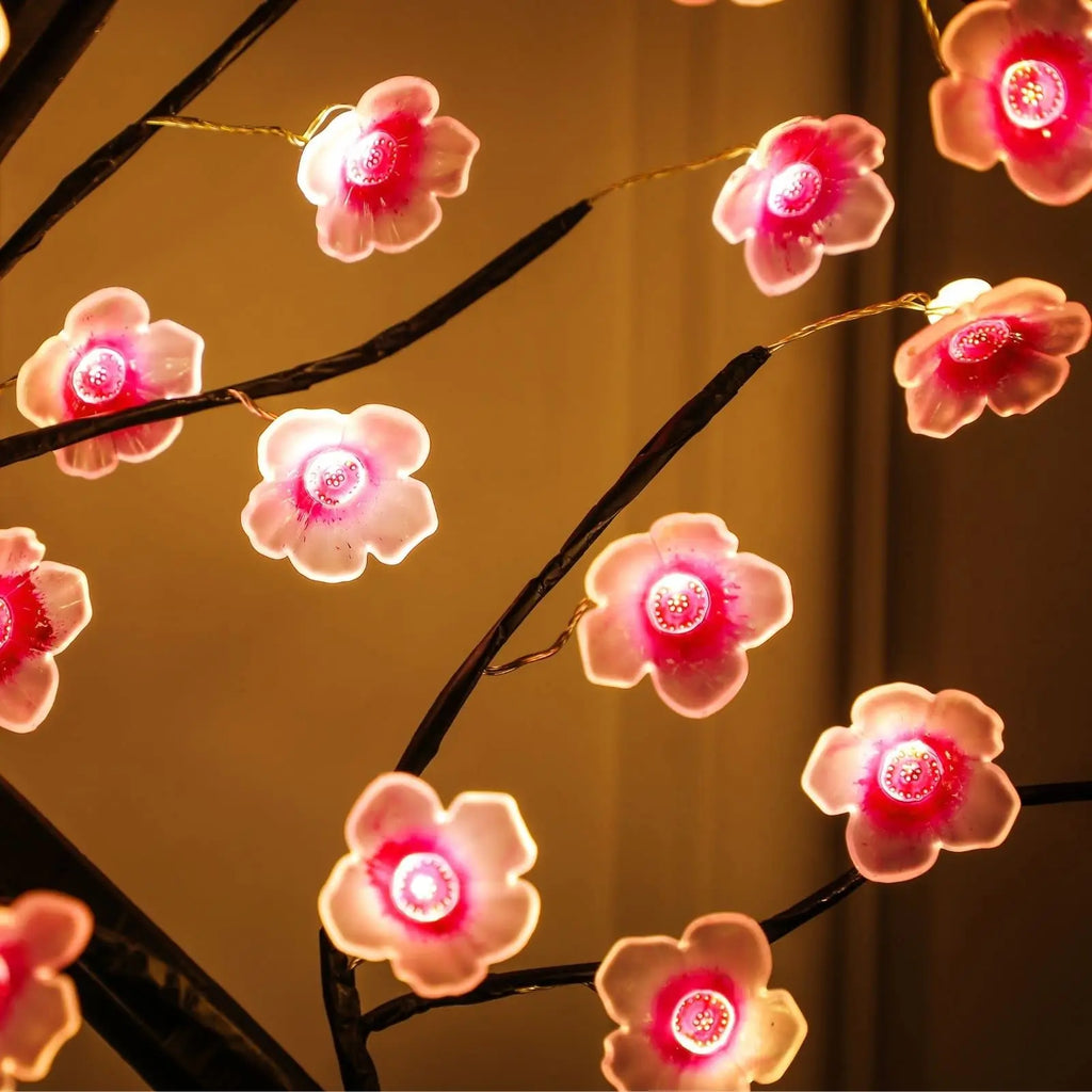 Cherry Blossom Tree Lamp in room setting