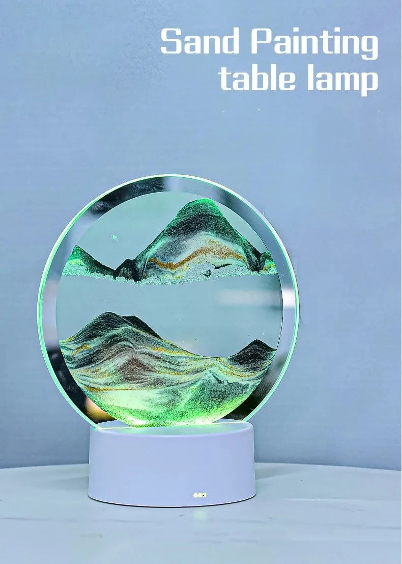 3D Flowing Sand Art Night Light