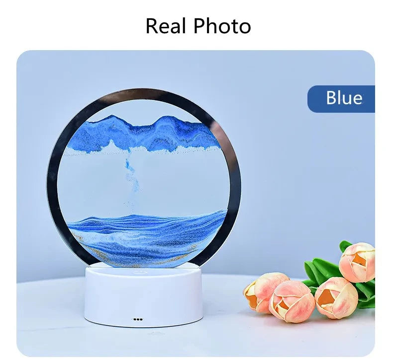 3D Flowing Sand Art Night Light