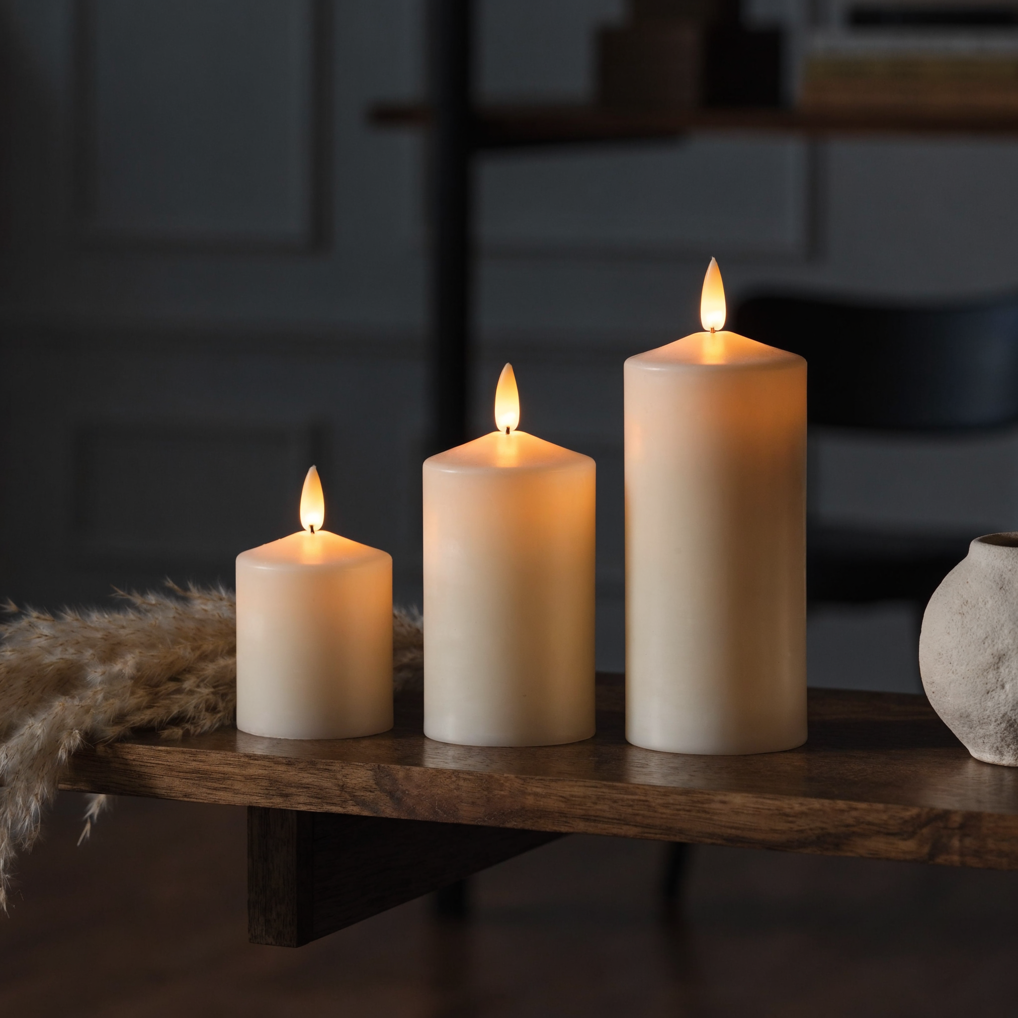 Rechargeable Flameless LED Candle Set (3 Pack)