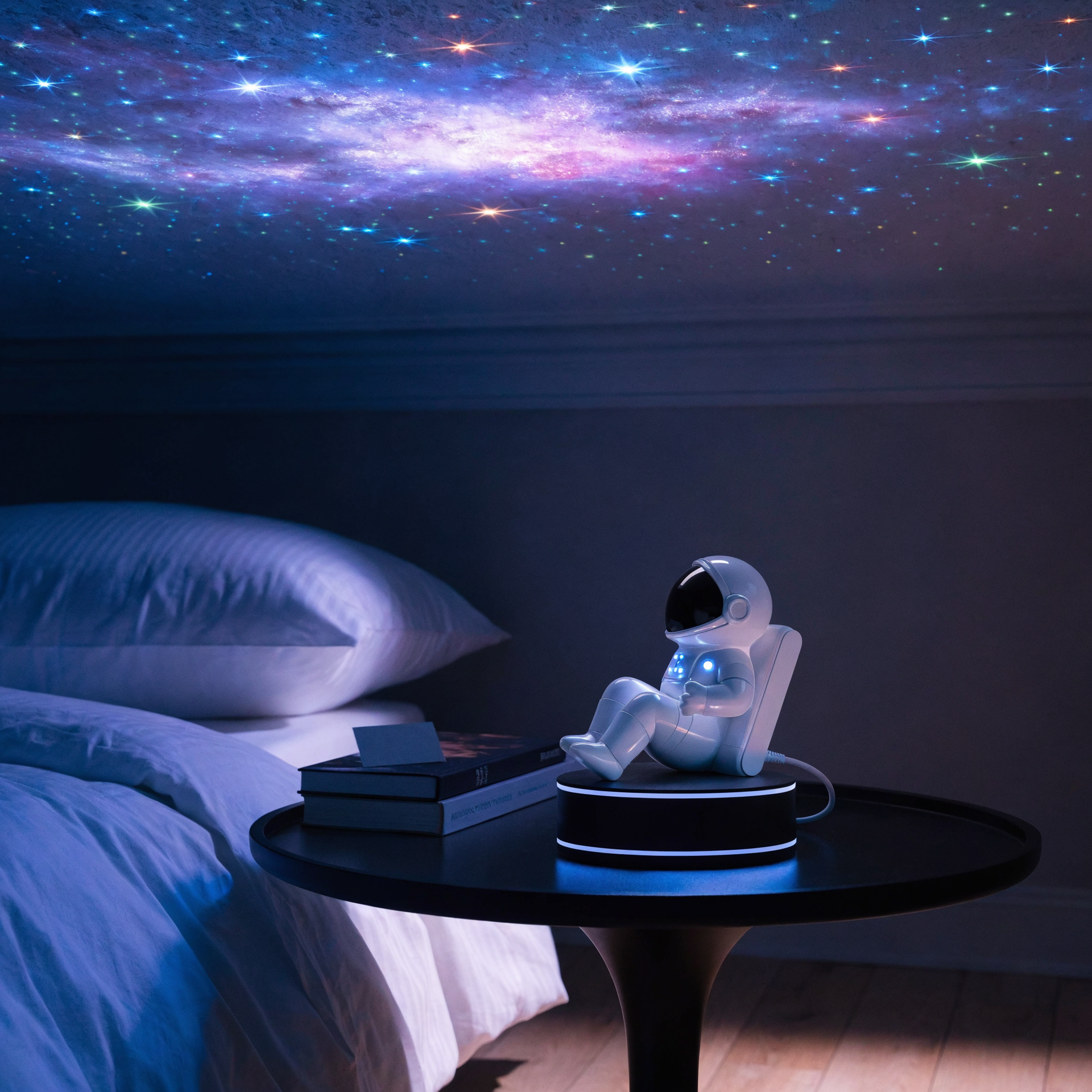 Astronaut Galaxy Star Projector – LED Nebula Night Light with