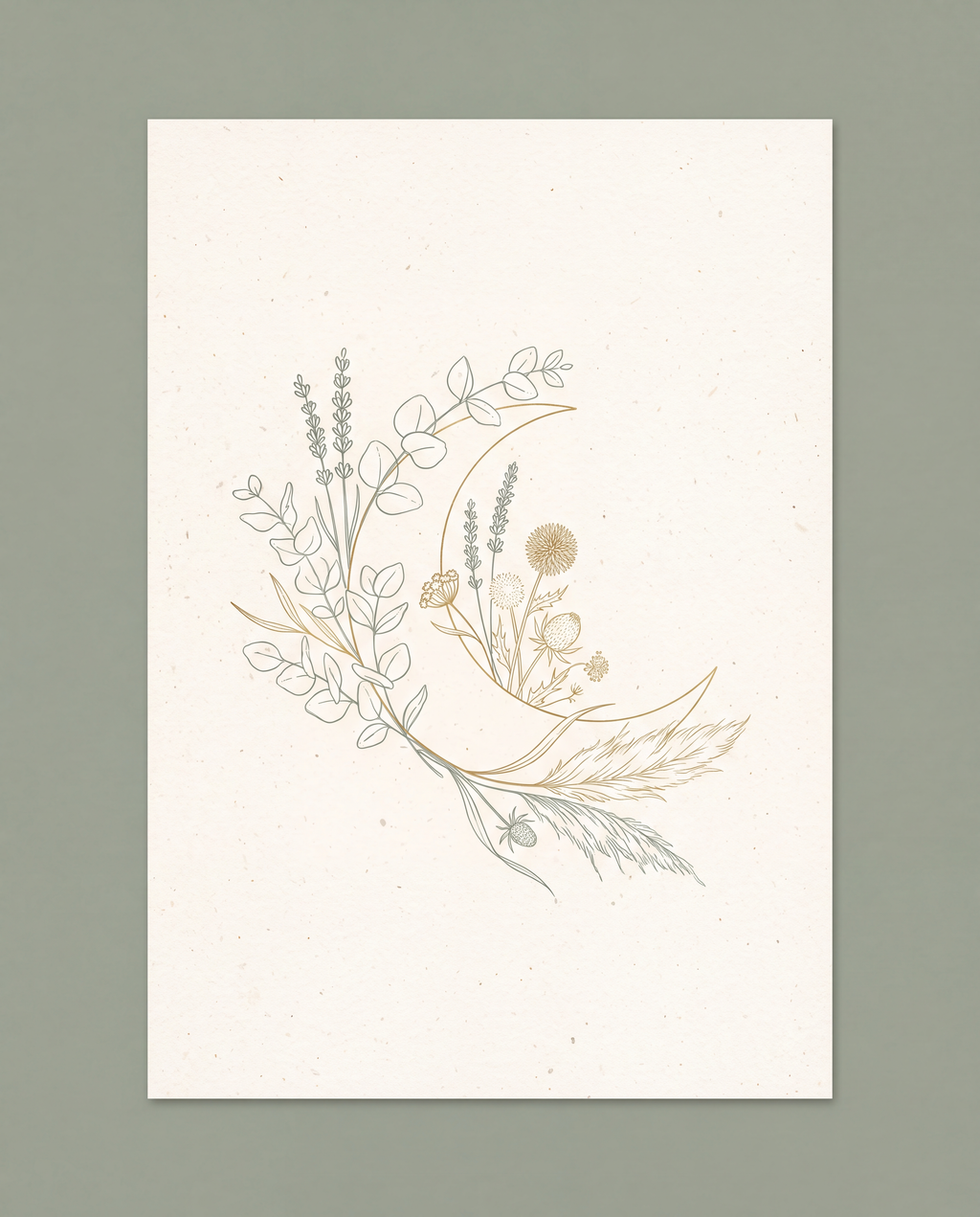 Botanical celestial printable wall art