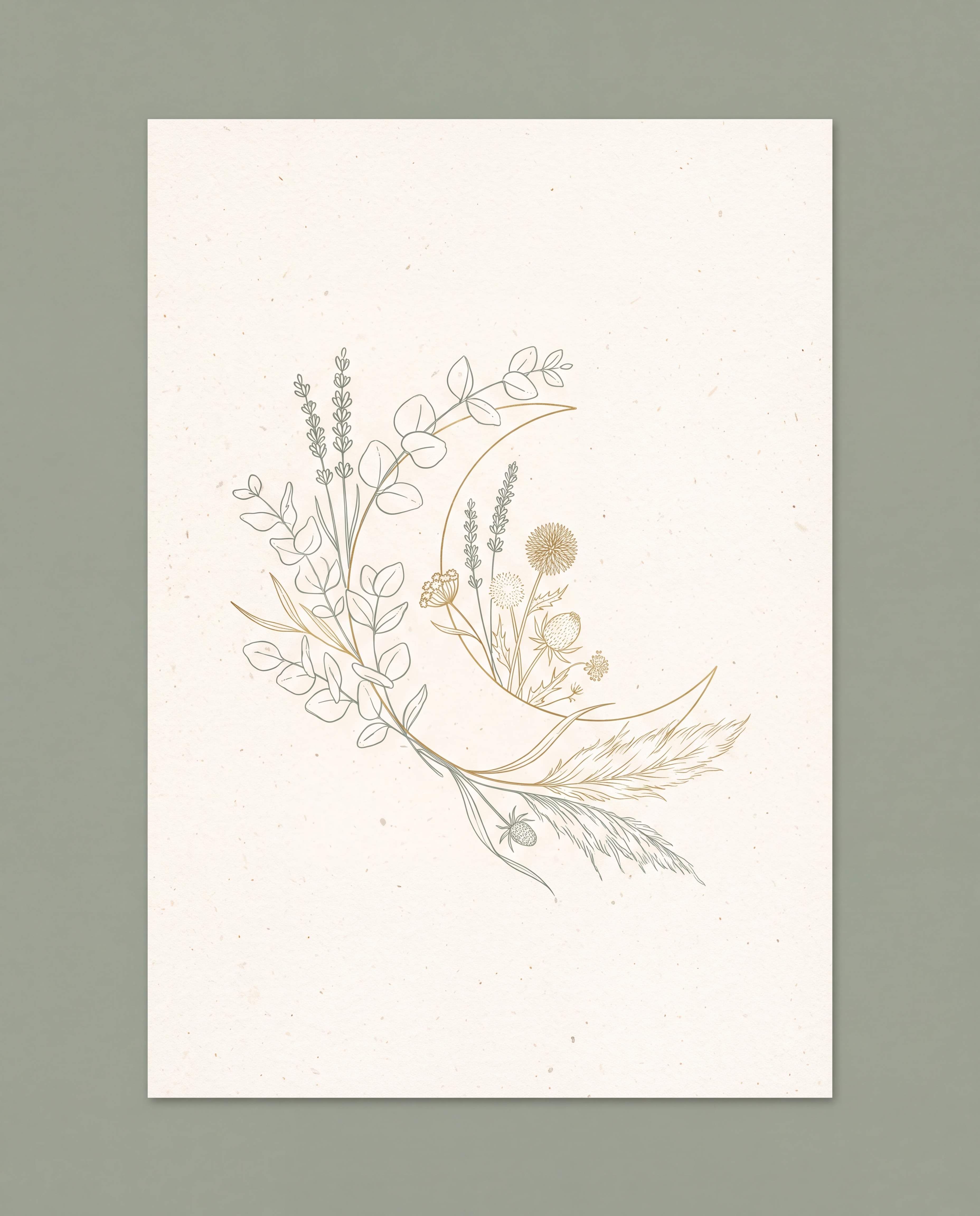 Botanical celestial printable wall art