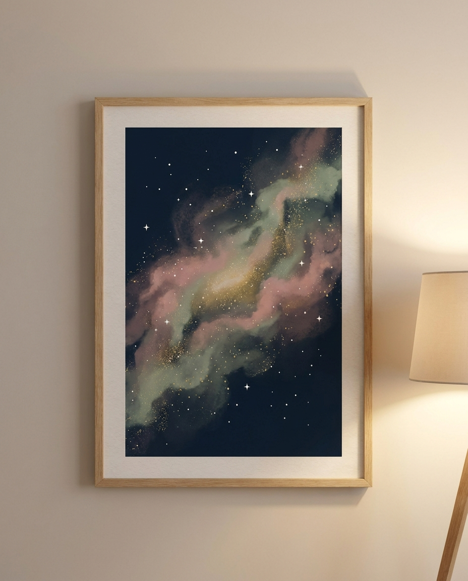 Nebula and galaxy printable wall art