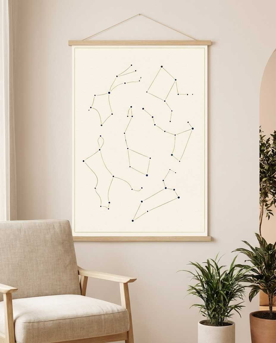 Constellation map printable wall art
