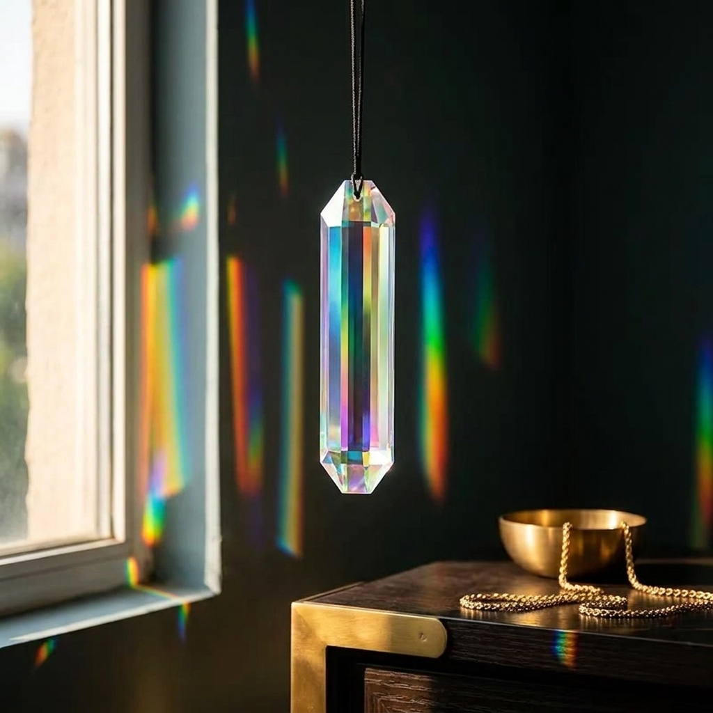 Rainbow Prism Sun Catcher styled lifestyle shot